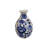 Home&Manor Ceramic Bottle Vase White/Blue