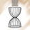 Table de bout moderne en sablier Elle Decor Cami, table d'appoint en métal avec plateau en métal, pour table basse ou salon, table de chevet décorative ronde pour la chambre