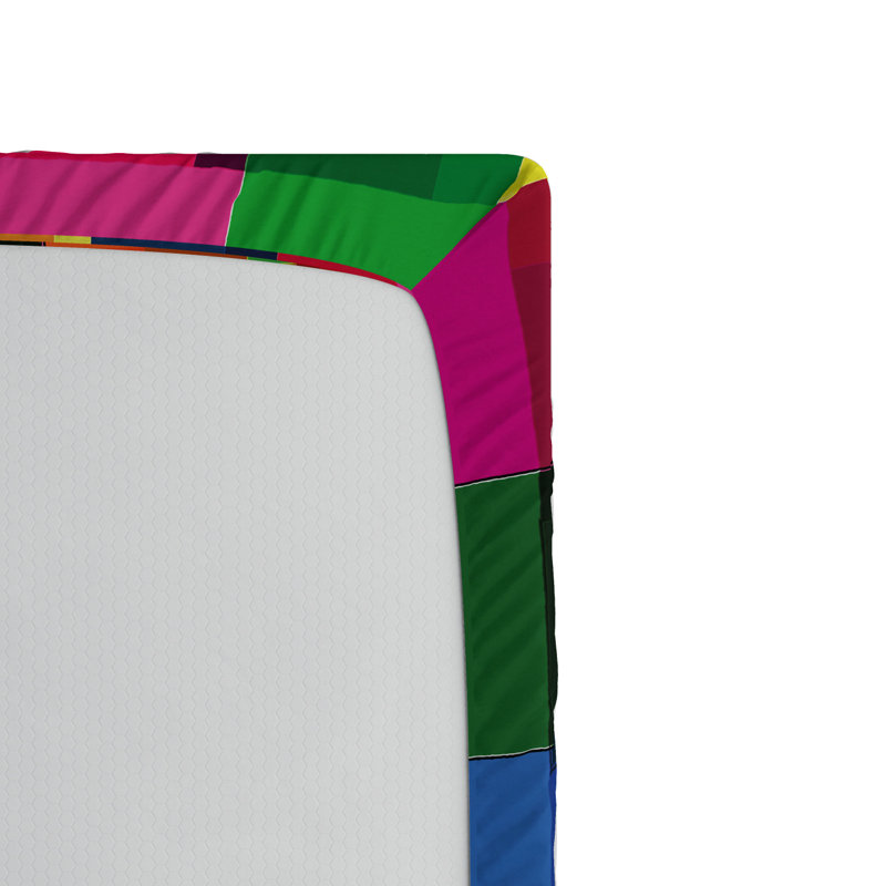 Mosaic Microfiber Geometric Fitted Sheet, Full Fitted Sheet