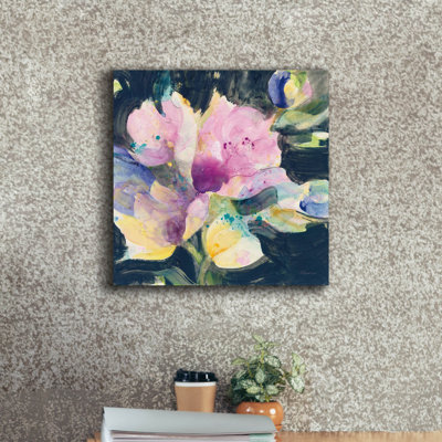Epic Graffiti 'Tulip Splash'  by Albena Hristova Canvas Wall Art, 18" x 18"