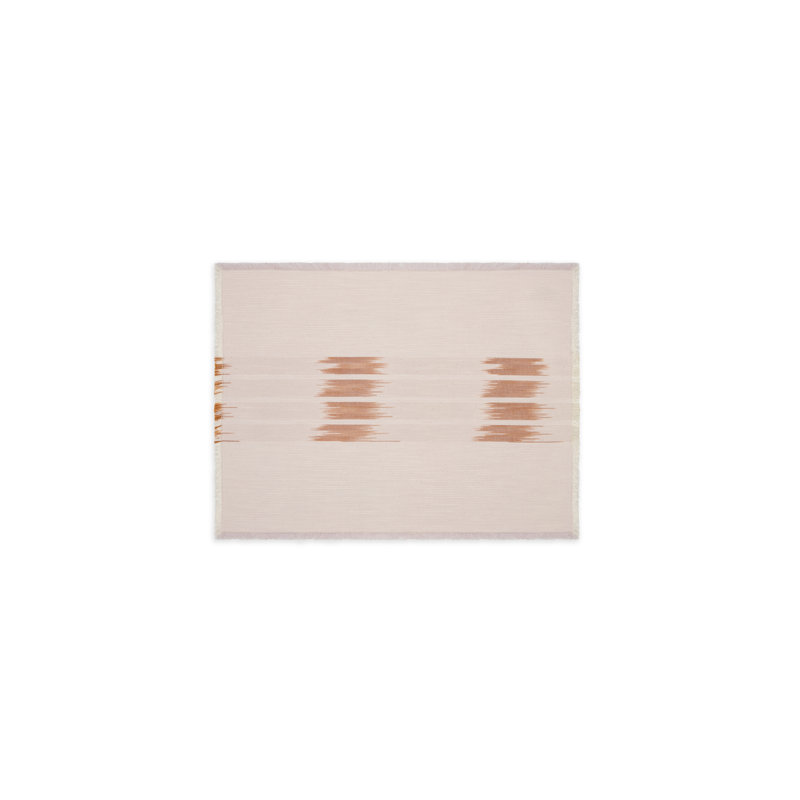 Peshtemal Ikat Cotton Fringe Placemats, Pink;Orange