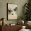 Solitary Boat in Mist Japandi - Wrapped Canvas-460921593-460921592