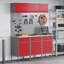 Set Of 6 Steel Large Adjustable Feet Work Cabinet-299358366