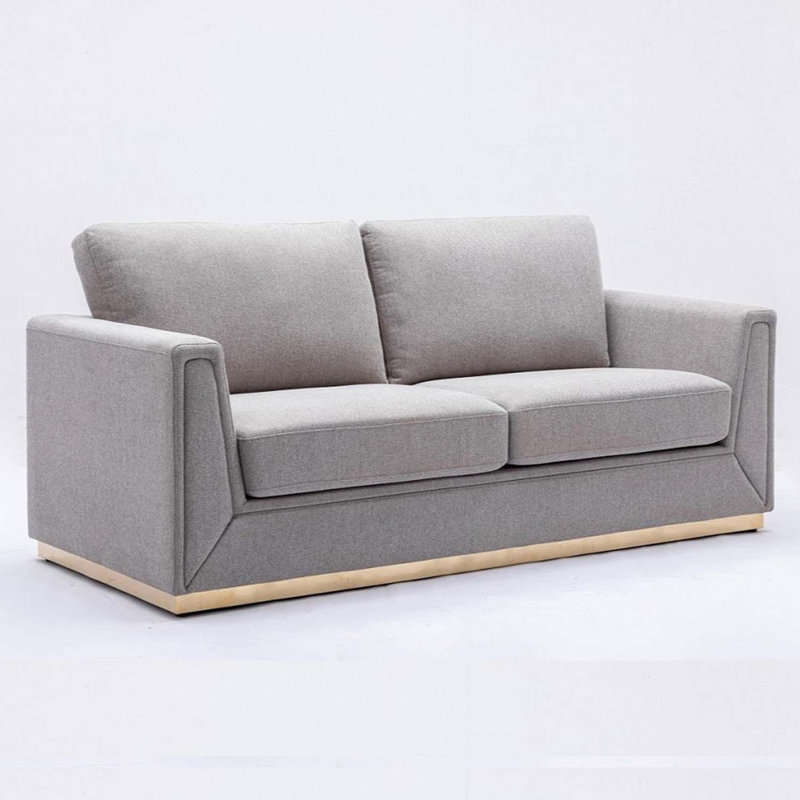 Canapé Valin 77 po, lin gris