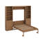 Grand lit escamotable avec tablettes et armoires