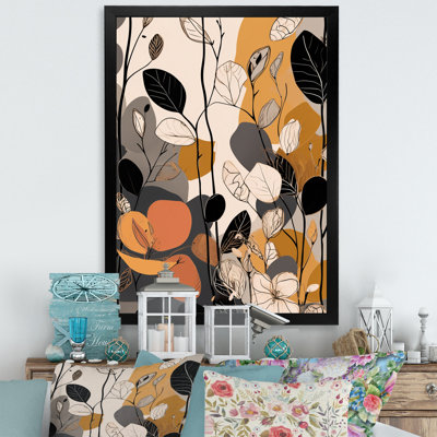 " Retro Terracotta Wildflowers Illustration I "