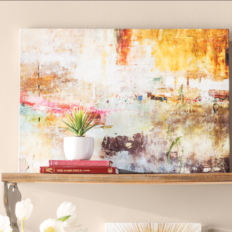 « Rain Clouds », reproduction, H 24 po x l 32 po x P 1 po, Cadre blanc