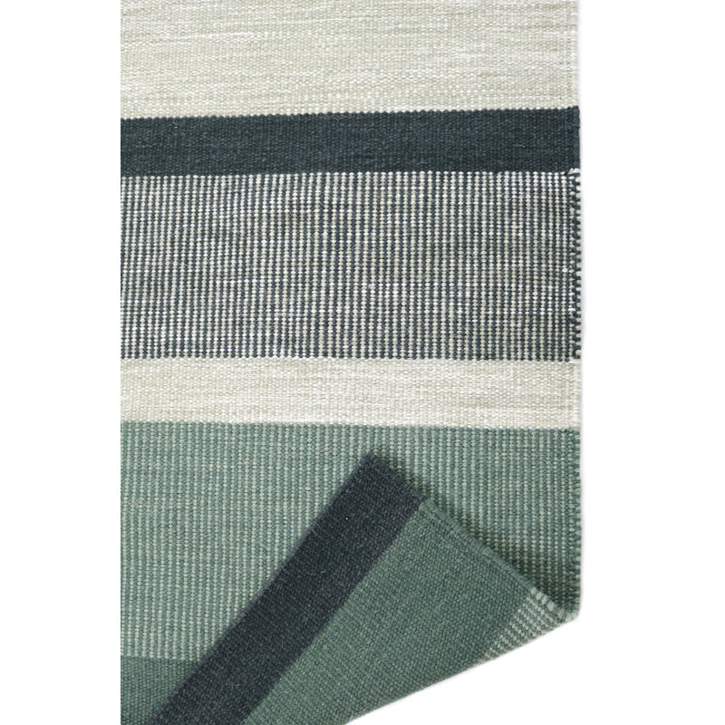 Mildaras Striped Wool Hand Woven Area Rug, Runner 80 x 200cm