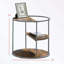 Table de bout ronde avec trois tablettes