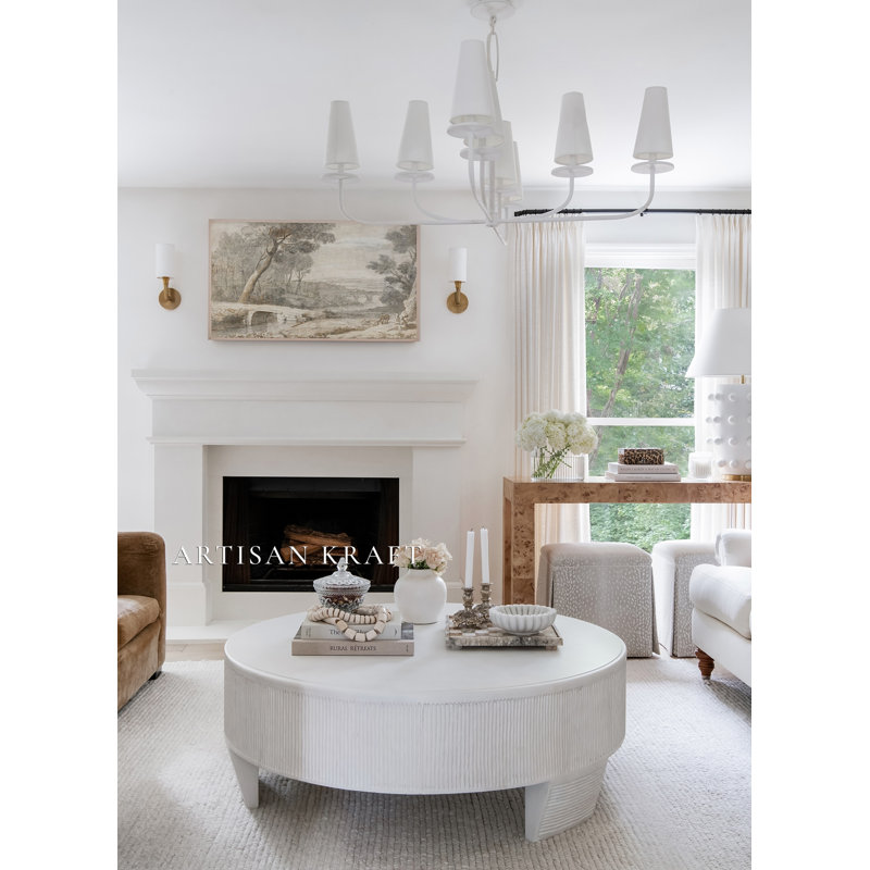 Encadrement de cheminée en pierre coulée Dallas, Gris, 10 po x 62 po x 49,5 po