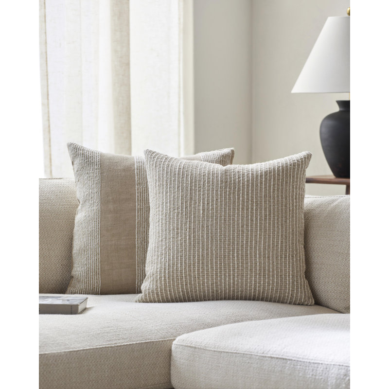 Ardin Sequined Throw Pillow, Square, 22" x 22", Down