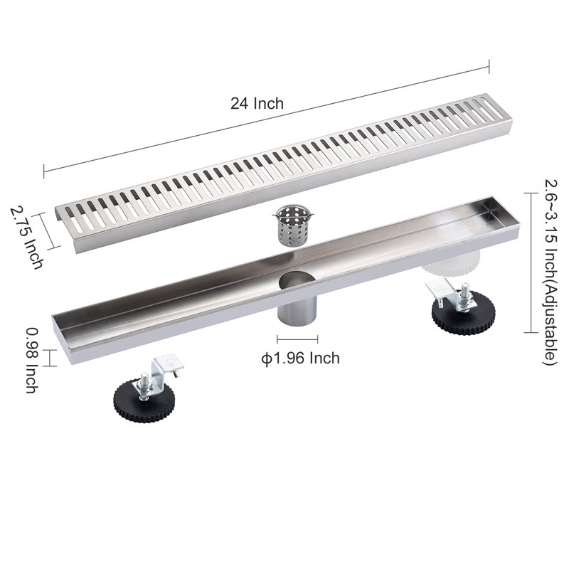 24'' W Linear Grid, Brushed Nickel