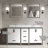 Ziva 72 in W x 22 in D Double Bath Vanity, White Top, 30 in Mirrors and Chrome Faucet Set-50521802-113109292