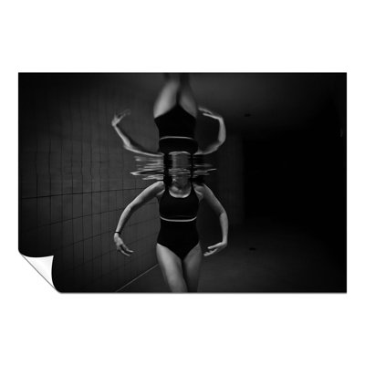 Faceless Dancing Swimmer Underwater 1 Piece Wall Art