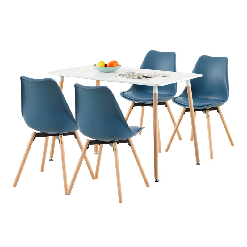 Wendell 4 - Person Dining Set, Aegean Blue