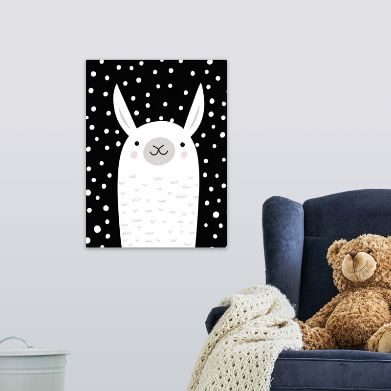 « mixed pattern », art llama Shear, Toile tendue, H 24 po x l 18 po x P 1,25 po