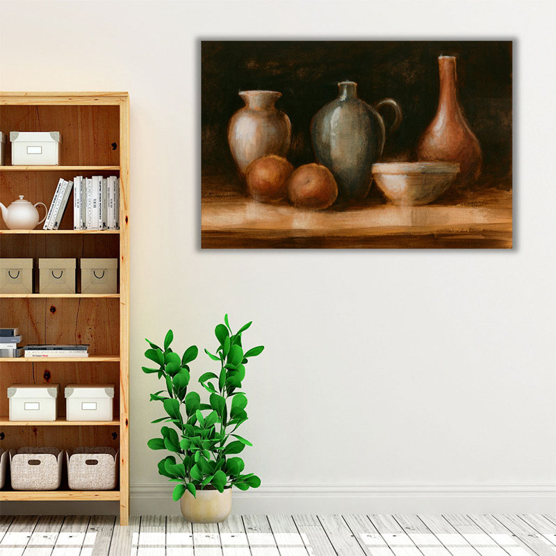 Faïence et fruit II - reproduction d'art sur toile, H 20 po x l 30 po