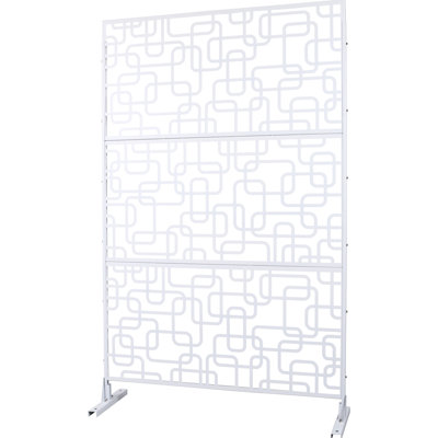 Écran d'intimité blanc 76 po x 48 po 76 po pour protection en métal 76 po x 48 po