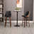 HOMCOM Bar Height Bar Stools, PU Leather Swivel Barstools with Footrest and Tufted Back, Set of 2, Black