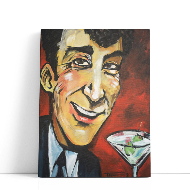 Dean Martin - reproduction d'art sur toile, H 16 po x l 12 po