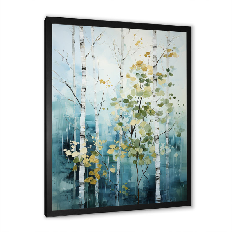 Reproduction d'art sur toile, Hawaii Birch Woods Whispering Winds III, H 20 po x l 12 po x P 1 po, Cadre photo noir