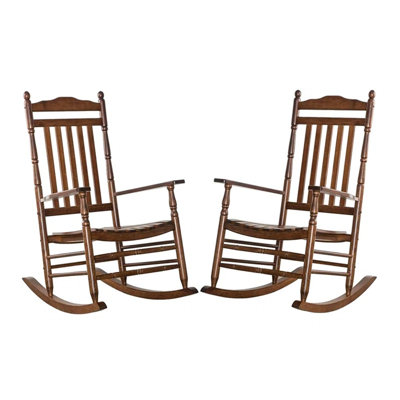 Chaise berçante d'extérieur en bois massif