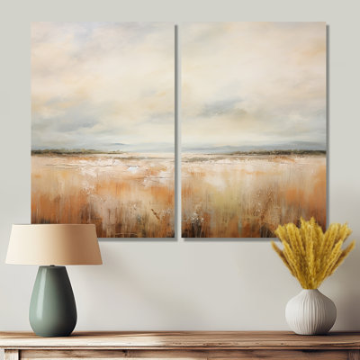 Meadow Grasslands Minimalism III - Landscapes Meadow Canvas Prints