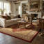 Tapis d'intérieur / rouge à motif médaillon persan rouge / beige 10 pi x 13 pi (9 pi 9 po x 13 pi 3 po) Branch Living Faris-943503714