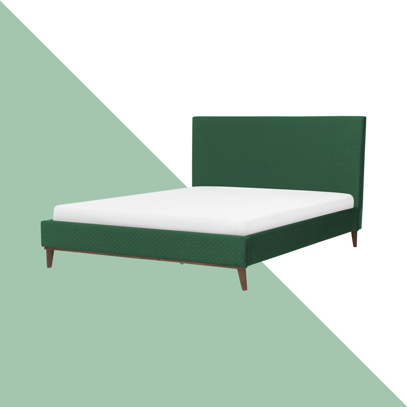 Casares Upholstered Velvet Bed, Kingsize (5'), Green