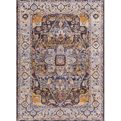 Tapis bleu marine / brun clair Lawnmont