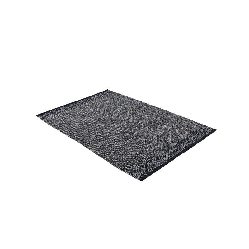 Handwoven Handmade Kilim Cotton Black/Navy Rug, Rectangle 200 x 250cm