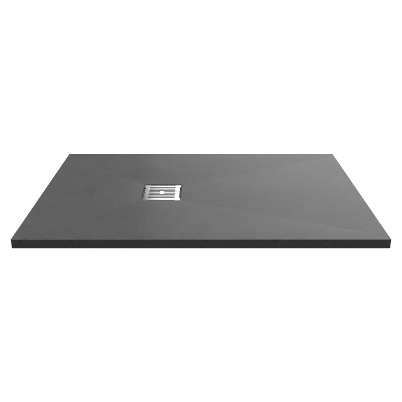1200 x 800 mm Standard Shower Tray, 3.3cm H x 80cm W x 120cm D, Grey Slate