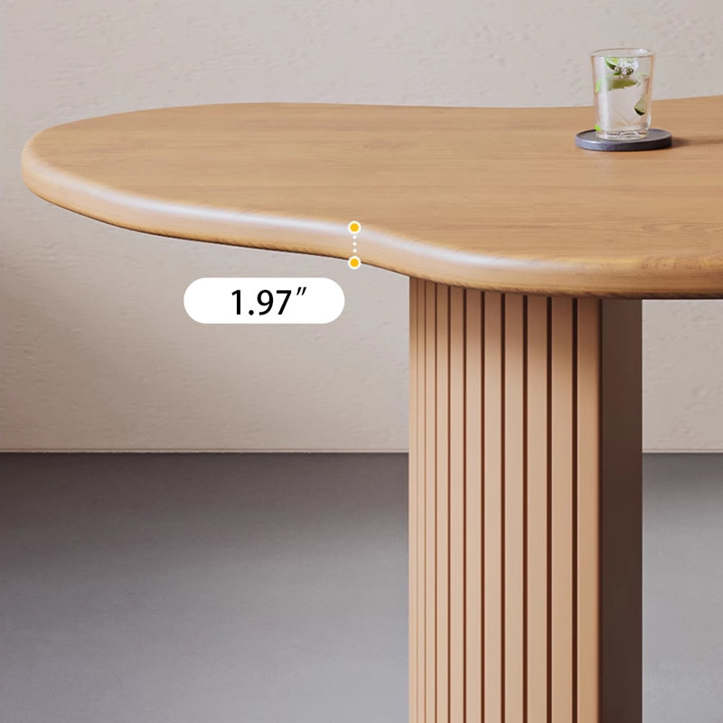 Table de salle à manger Brown, H 29,53 po x L 86,61 po x l 35,43 po