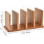 Organisateur de dossiers en bois, trieur de courrier à 4 fentes, 11,8 po x 5,7 po x 5,5 po, bois naturel