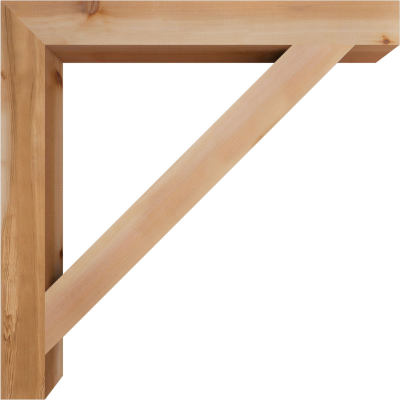 Support de bloc traditionnel, Cèdre rouge de l'Ouest (lisse), H 36 po x l 4 po x P 36 po