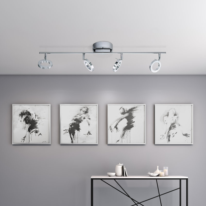 Naudella 31.69'' 4 -Light Fixed Track Track Kit with Dimmable and Adjustable Head