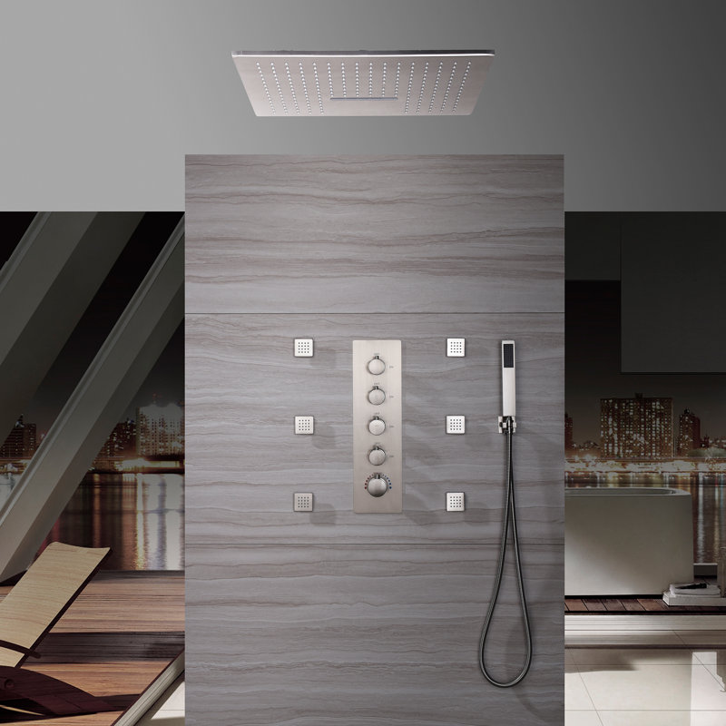 All-In-One Kit with Rough in-Valve, Brushed Nickel
