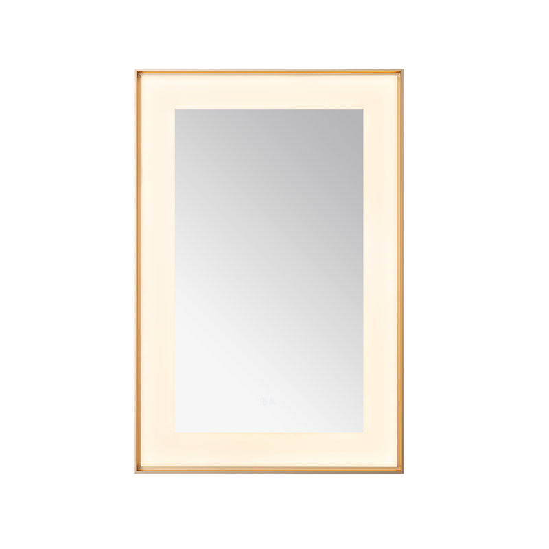 Lexington l 24 po x H 36 po x P 2,28 po, miroir lumineux à cadre mince, désembueur, éclairage à 3 températures de couleur, installation murale verticale ou horizontale
