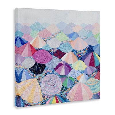 «Pastel Umbrella Nation», art mural sur toile par Ann Marie Coolick
