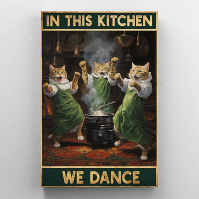 «Kirtiman Cats In This Kitchen We Dance On», impression sur toile