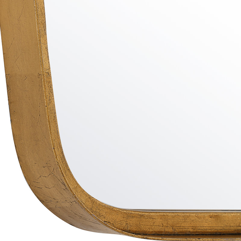 Belle Iron Wall Mirror, 40" x 20", Gold Leaf