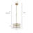 Jairdan 3-light Matte Black Glass Drum Pendant-469694665