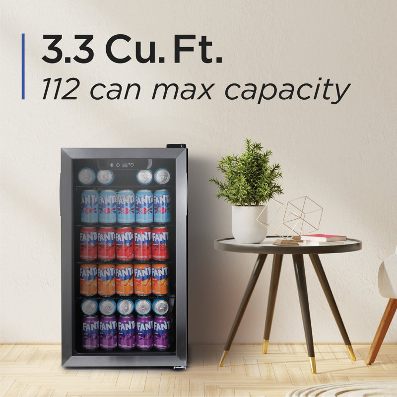 BDB Series BLACK+DECKER 3.3 Cu. Ft. Beverage Cooler, Beverage Fridge with 112-Can Capacity