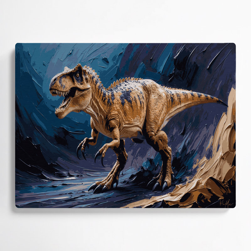 «Dinosaur Utahraptor», art mural en métal mauve, H 11 po x l 14 po