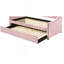 Lit de jour en velours rose avec couchette Lianna (simple)