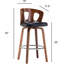 Tabouret de bar pivotant en similicuir Mid-Century