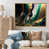 Toile avec cadre flottant or