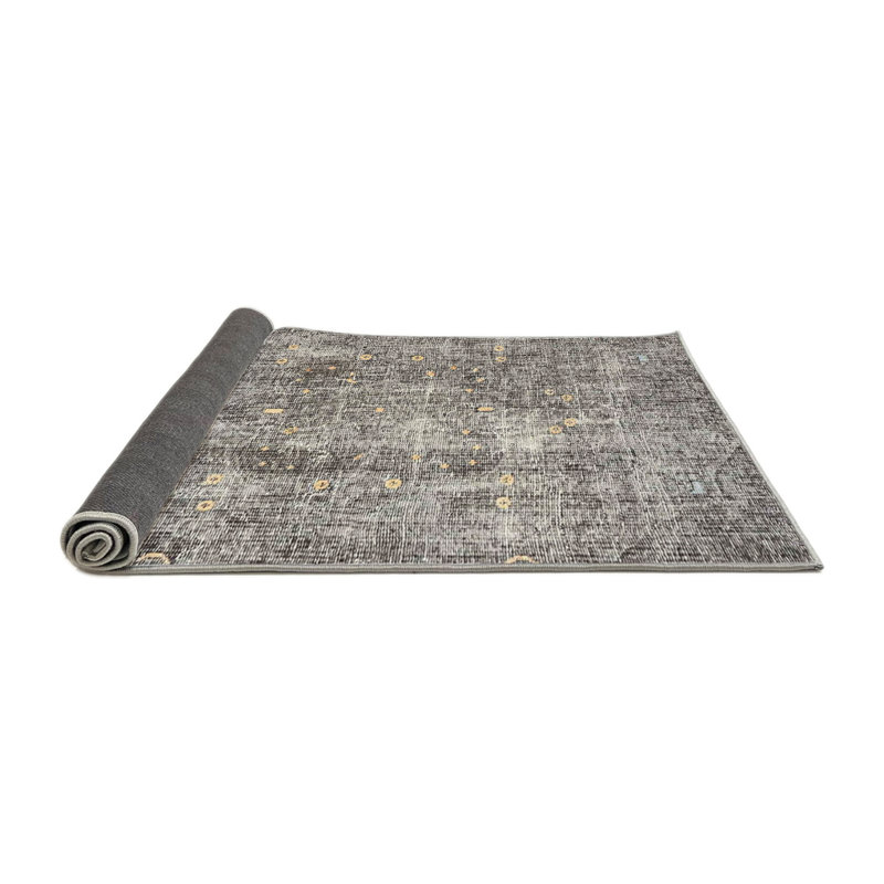 Tapis noir/brun traditionnel Norb, Rond 5 pi