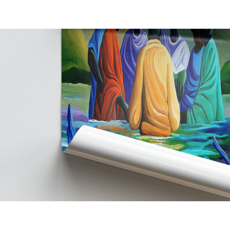 Print on Canvas, 80 cm H x 110 cm W, Black Floater Framed