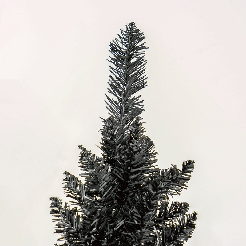 Arbre de Noël artificiel 8 pi, arbre de Noël mince avec 618 pointes de branches réalistes et support en plastique, H 8 pi